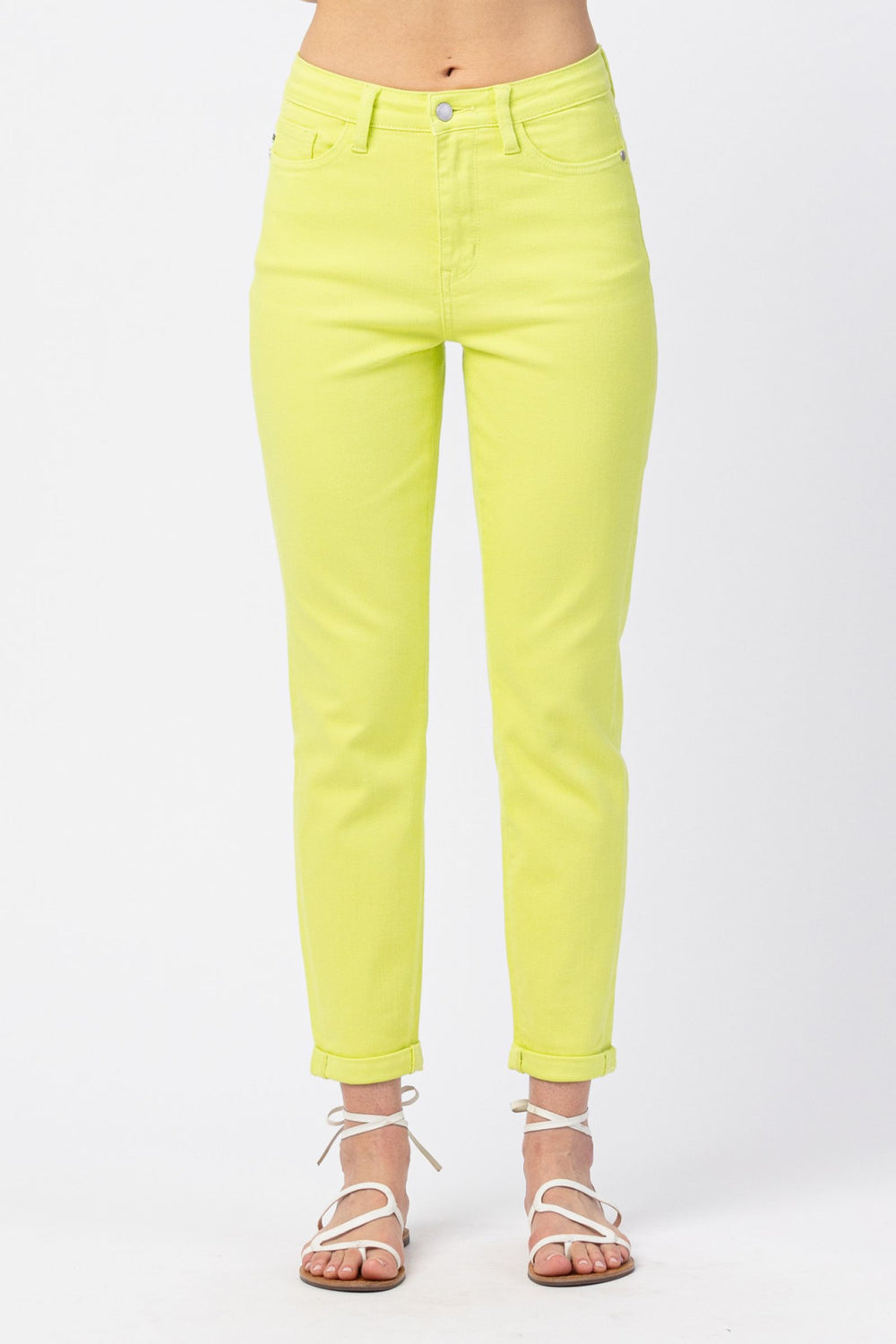 Key Lime HW Cuffed Slim Fit