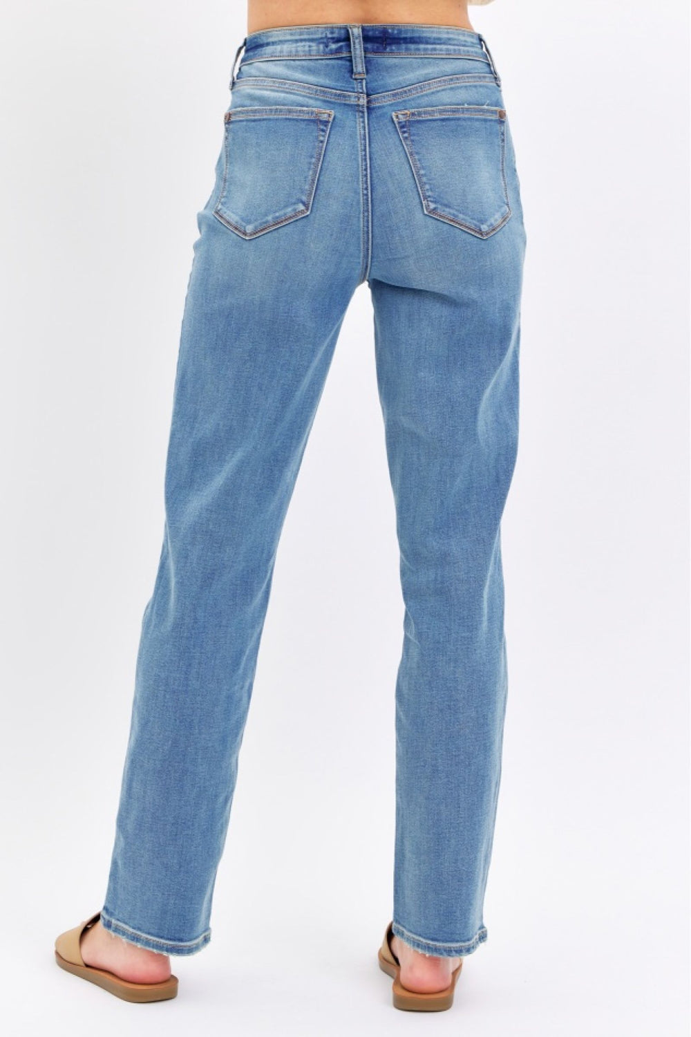 Bridgett HW Straight Leg Light wash