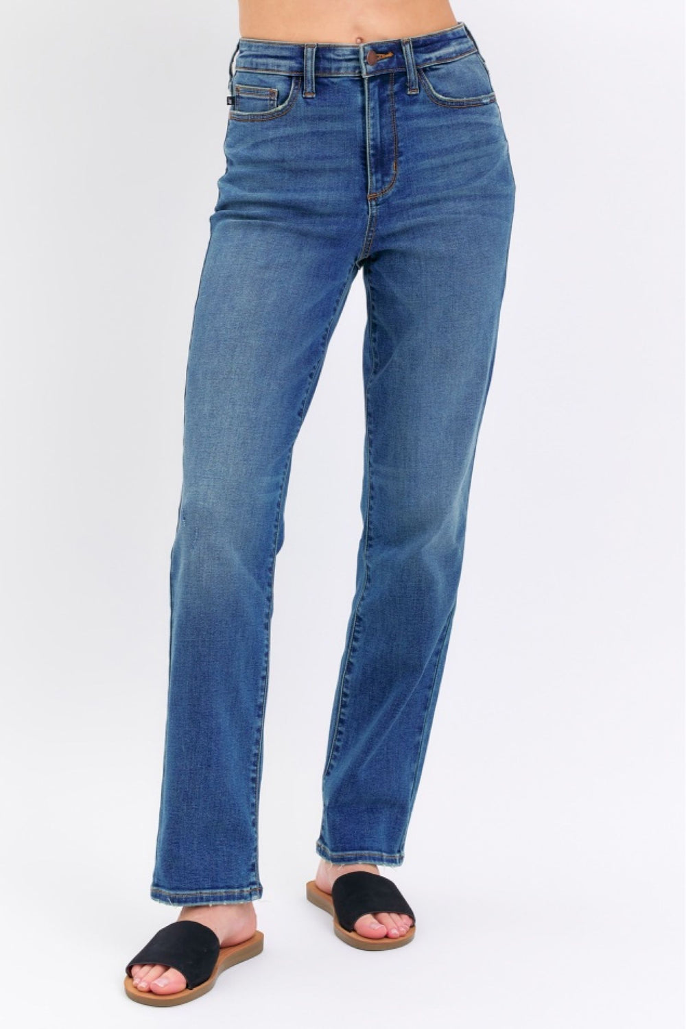 Estelle HW Straight Leg Dark wash