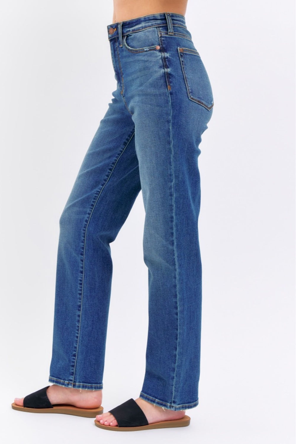 Estelle HW Straight Leg Dark wash