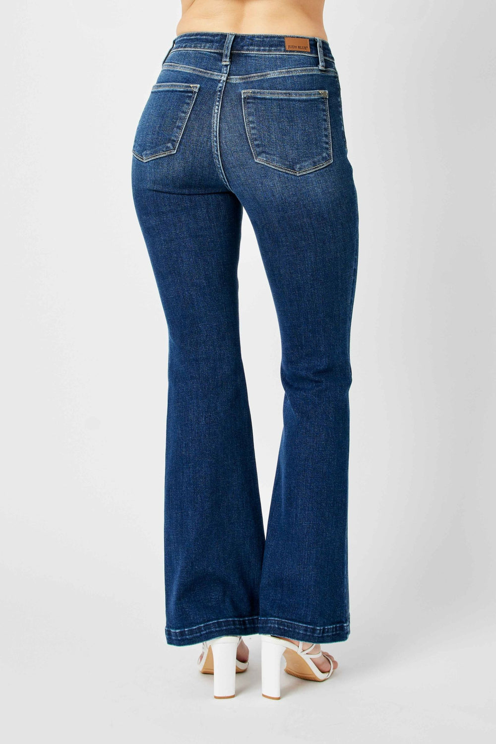 Calista HW Angled Side Seam Flare Jean