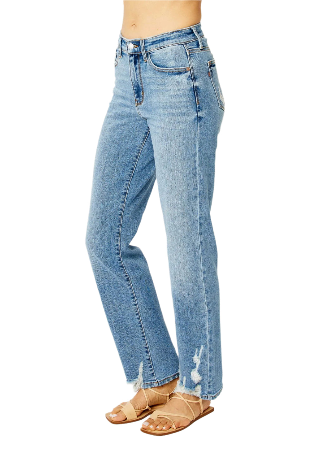 Selena HW Straight w/Heavy Destroy Hem