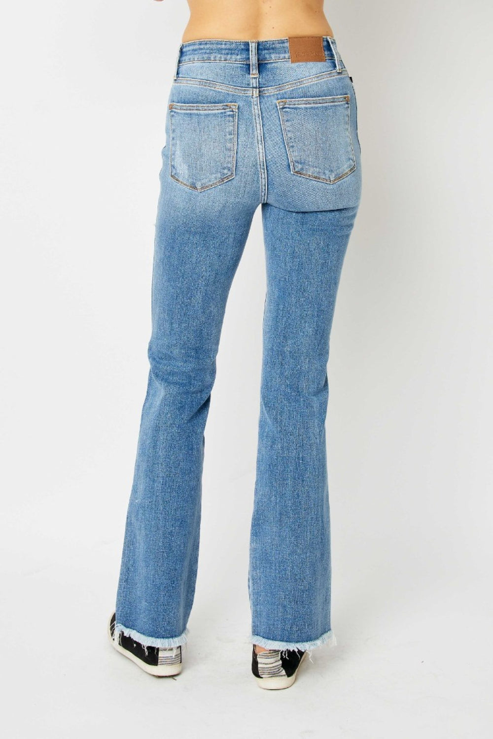 Frannie HW Fray Hem Bootcut Destroyed