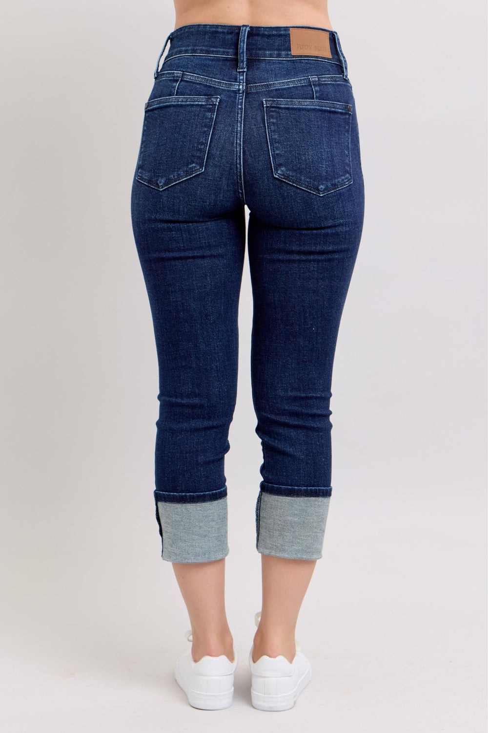 Aurora HW Double Band Capri Jeans