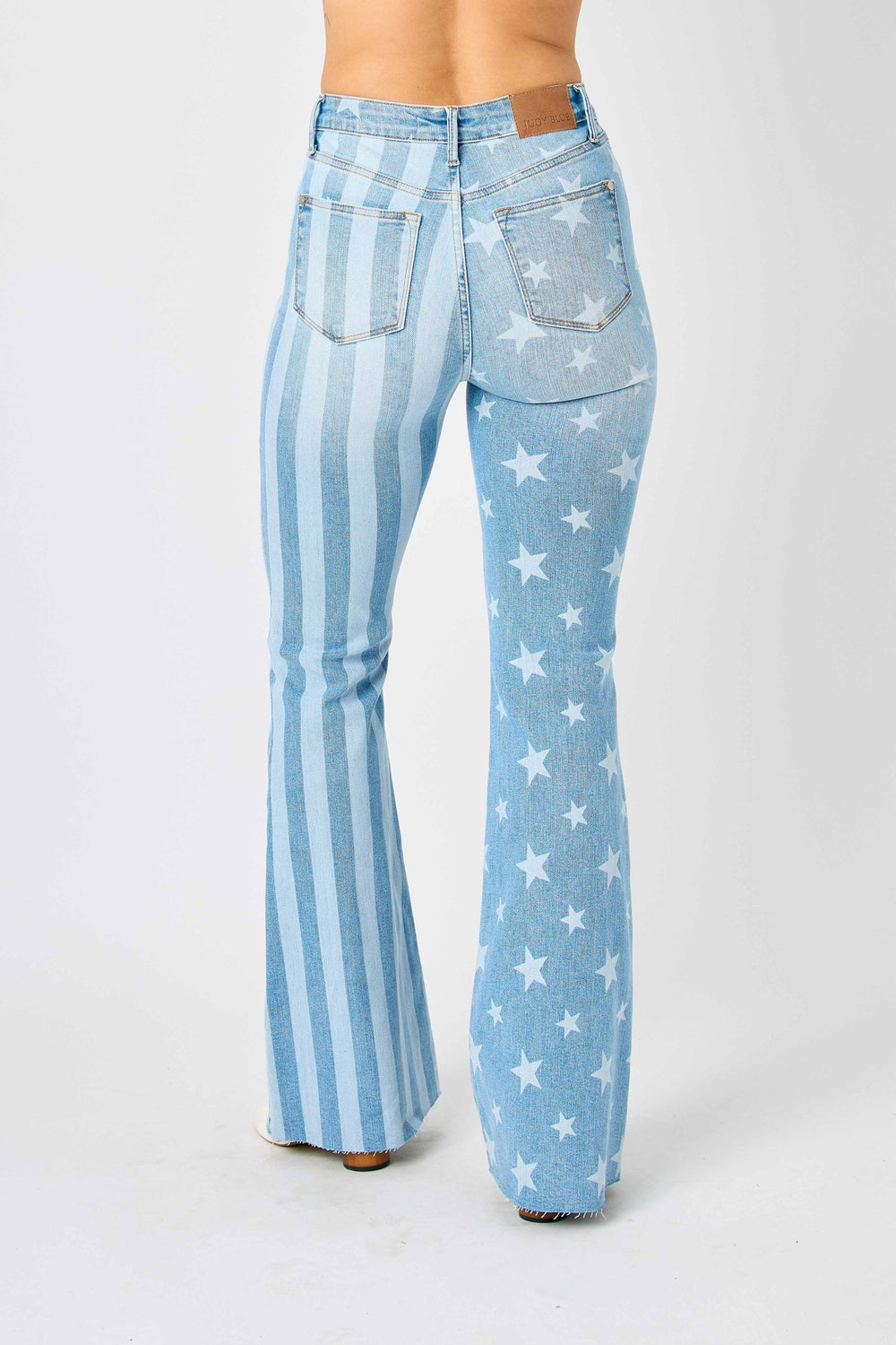HW Stars and Stripes Bleach Wash Flare