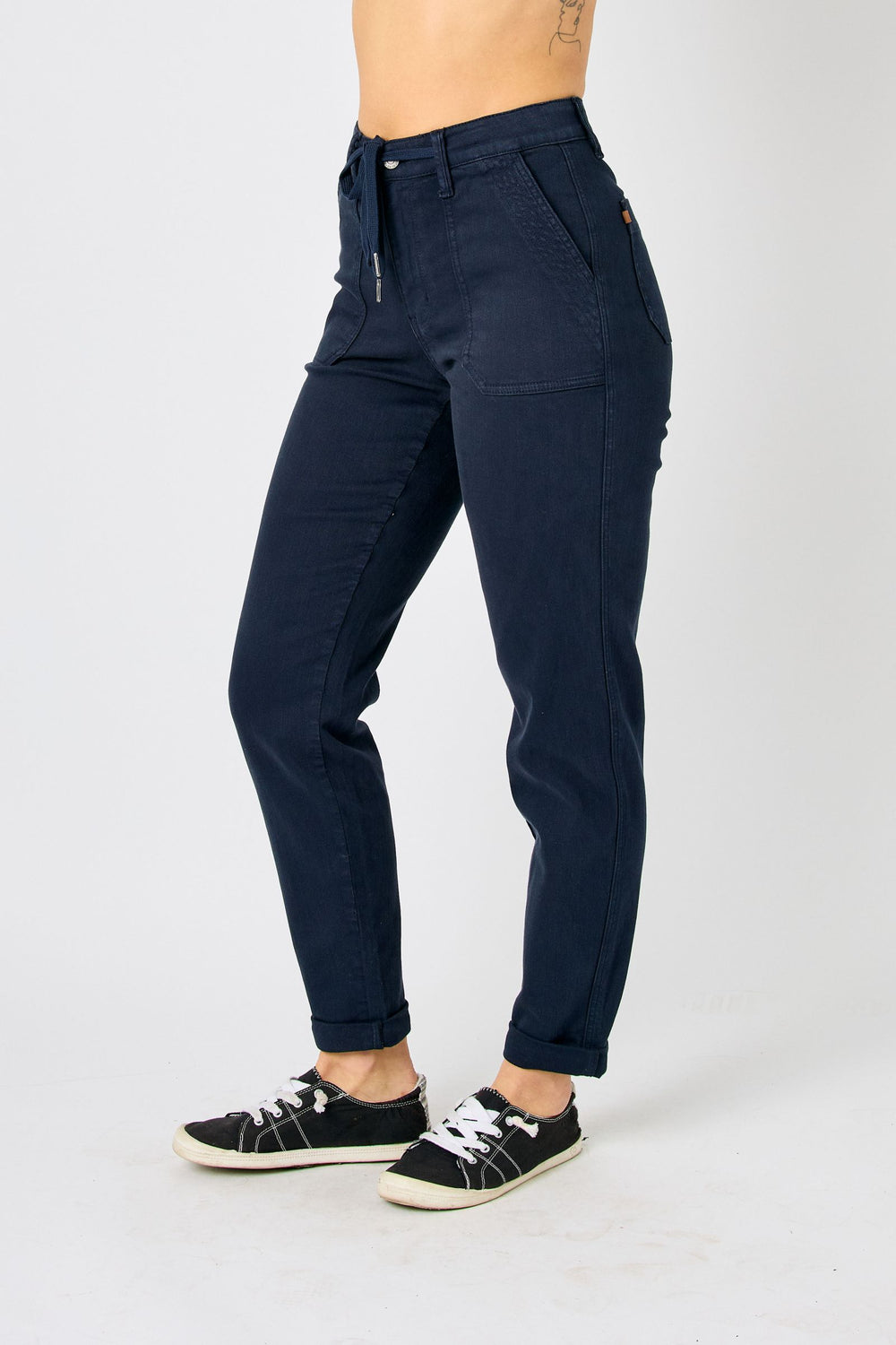 Navy HW Blue Cuffed Joggers