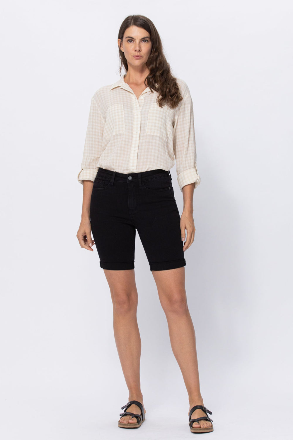 Judy Blue Hi Rise Black Bermuda Shorts