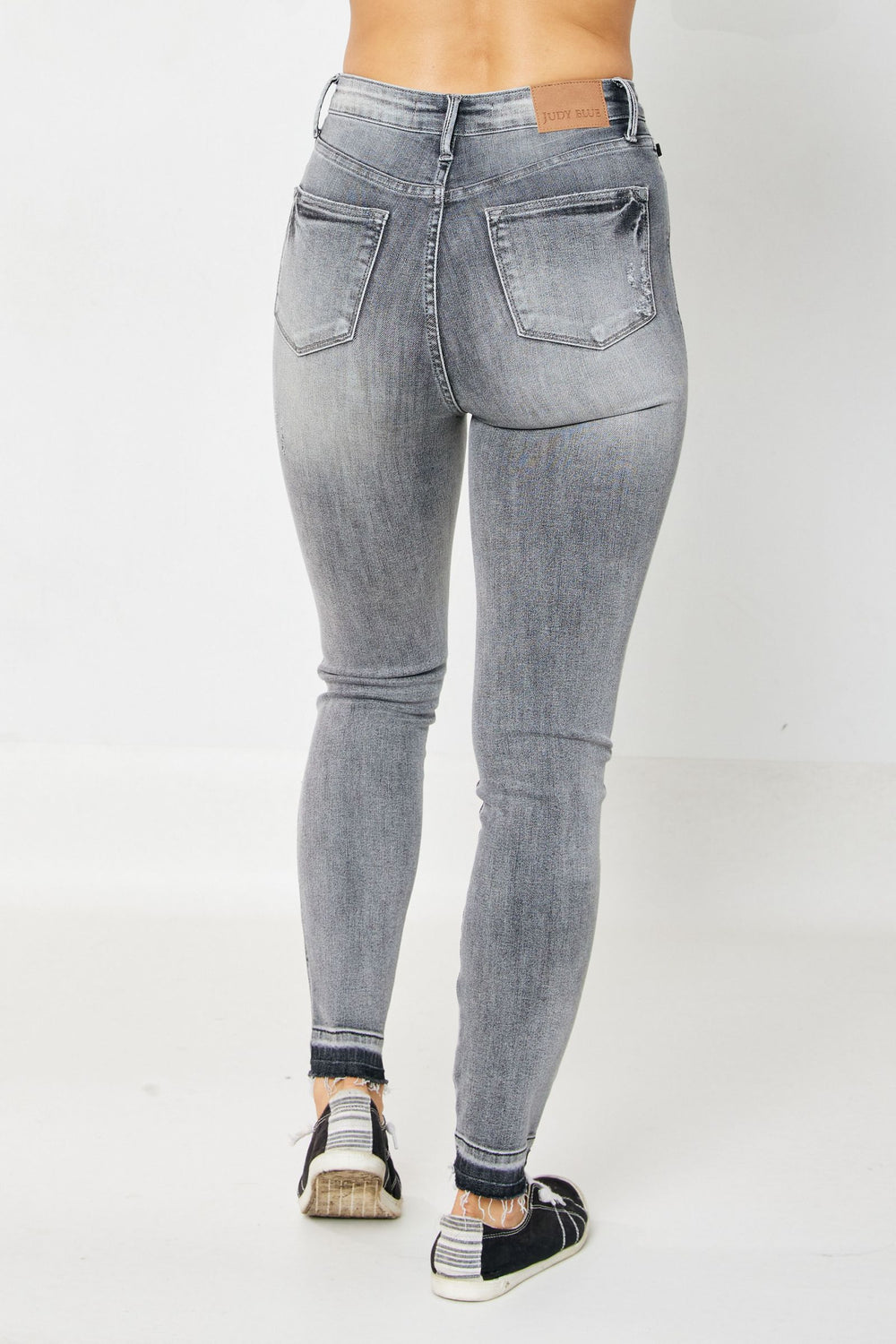 Morgan HW Tummy Control Release Hem Grey Skinny