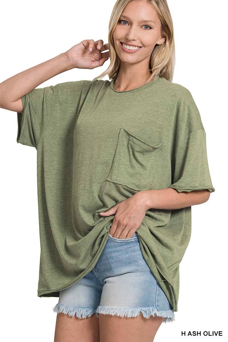 Boyfriend Style Oversized Pocket Tee