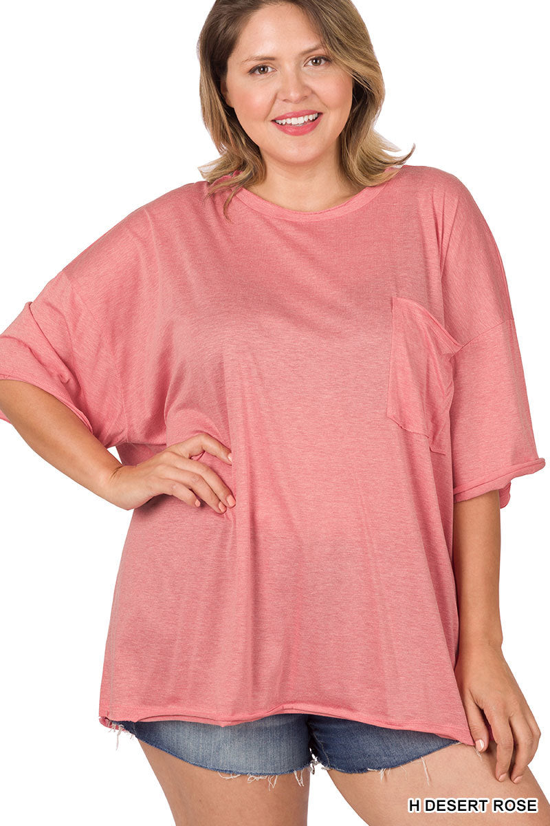 Boyfriend Style Oversized Pocket Tee
