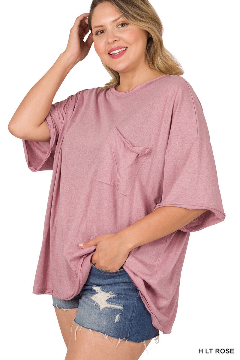 Boyfriend Style Oversized Pocket Tee