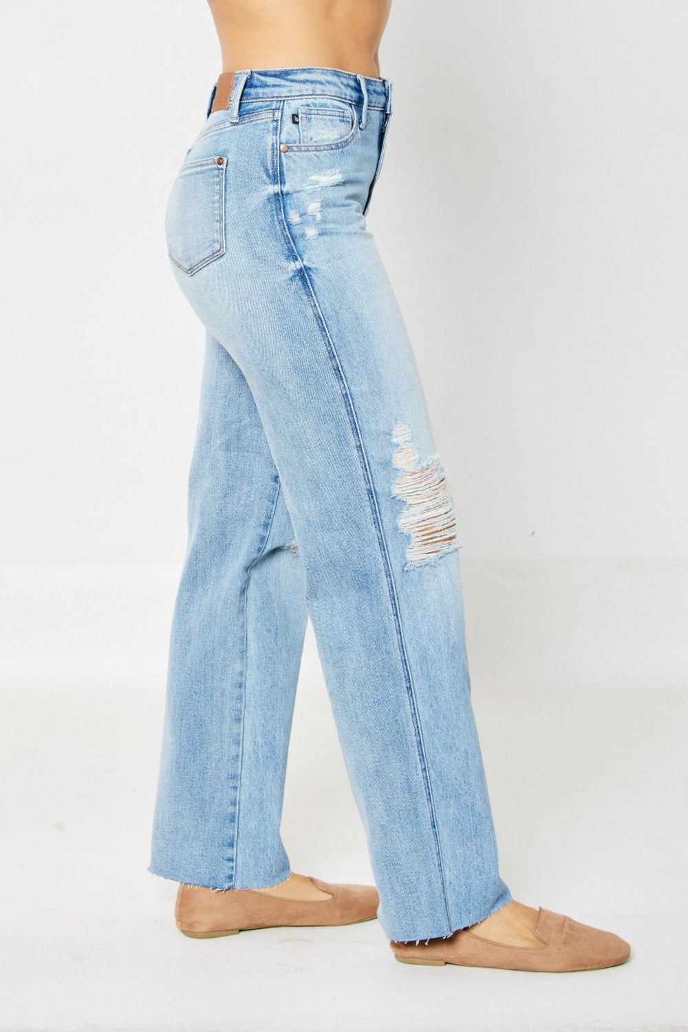 Luna HW Rigid Magic 90s Destroy Straight Leg
