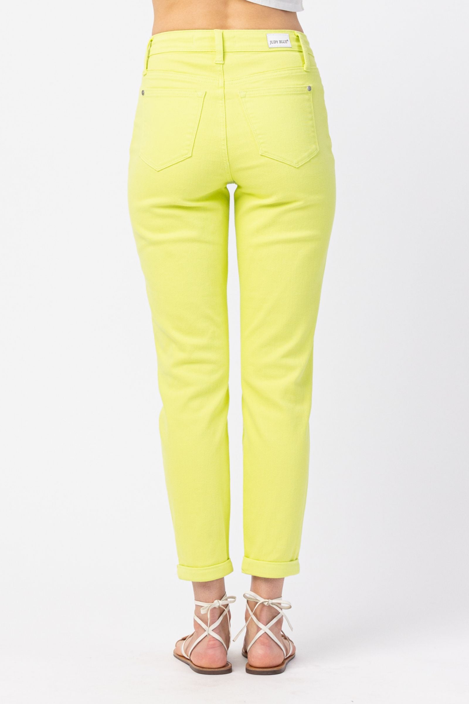 Key Lime HW Cuffed Slim Fit