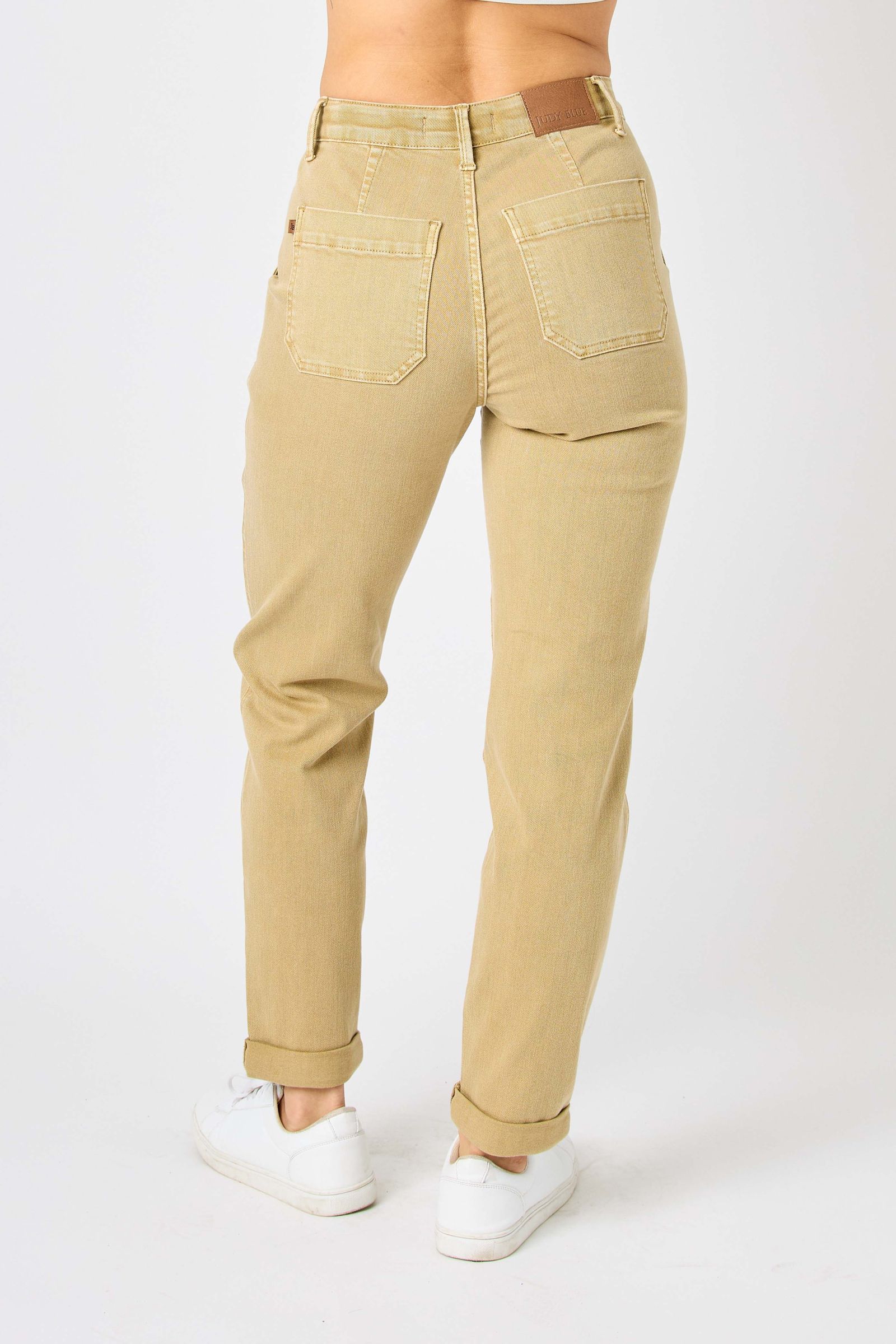 Khaki HW Cuffed Jogger