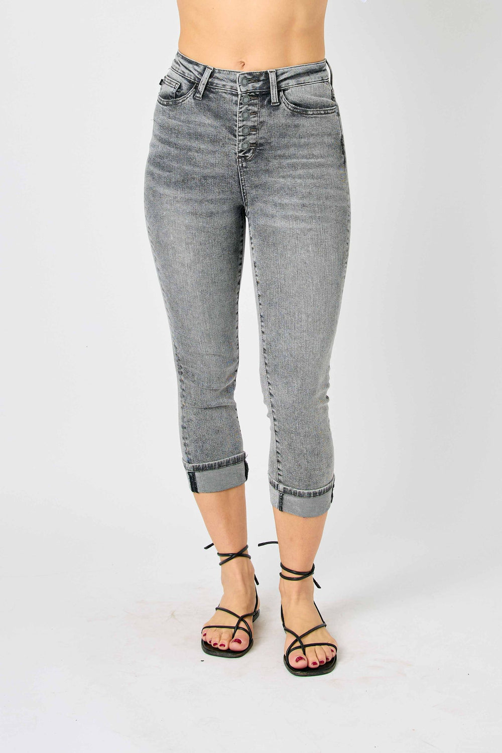 HW Cuffed Button Fly Capri